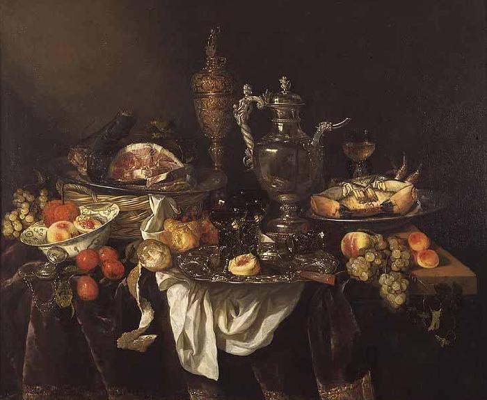 Abraham van Beijeren Banquet still life. oil painting image